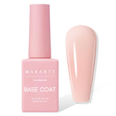 Makartt rubber base gel base coat—smooth foundation for flawless nail art.