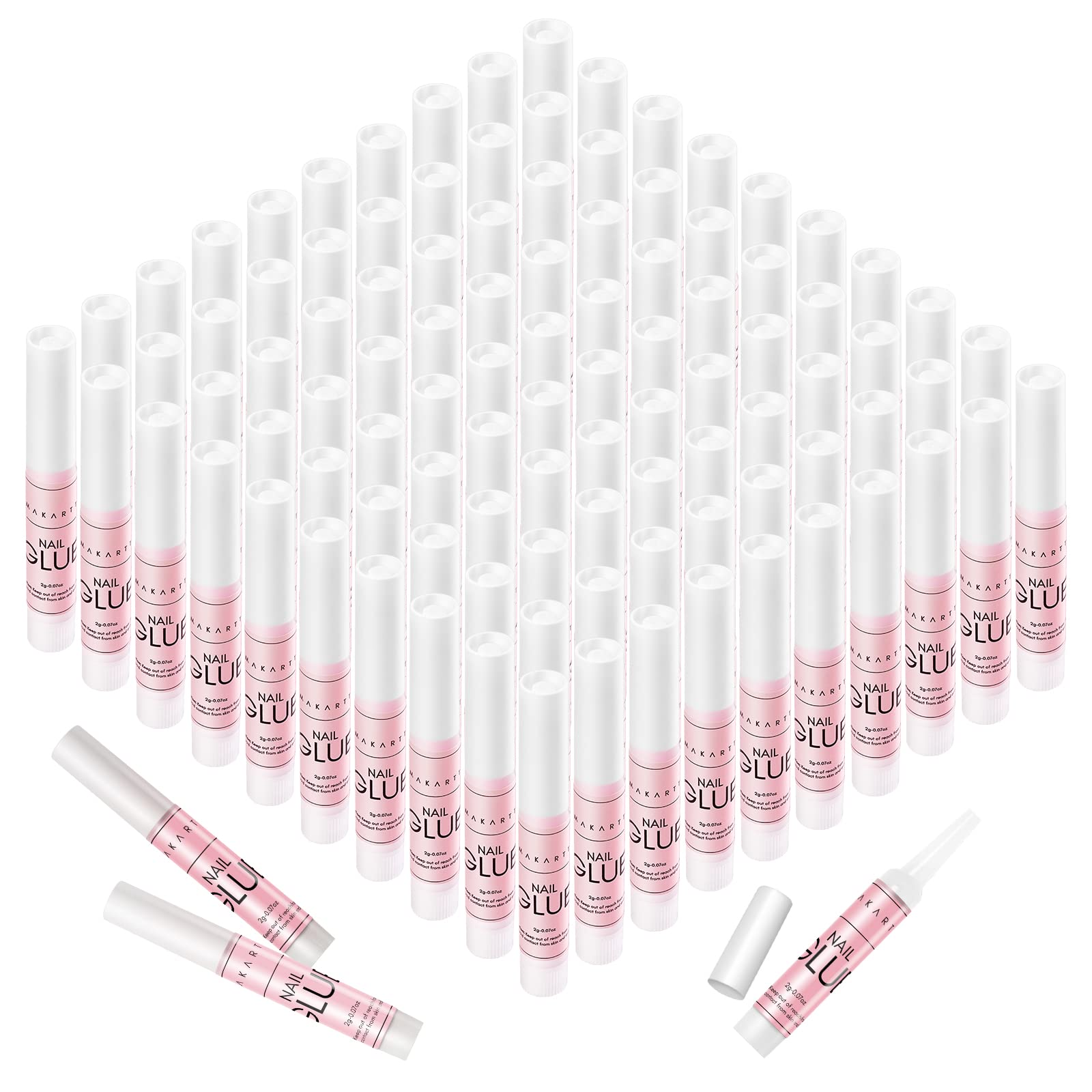 Makartt super strong nail glue packaging shows professional-grade adhesive for long-lasting bond.