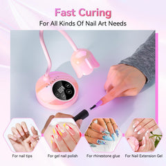 Makartt UV nail lamp gooseneck offers flexible positioning for precise curing