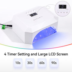 Makartt UV Nail Lamp LCD display clearly showing curing time