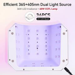 Makartt UV Nail Lamp side view highlighting compact design for home use