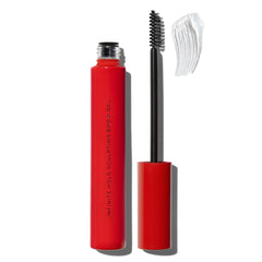 MAKE Beauty Infinite Hold Brow Gel jar closeup shows all-day hold and natural definition.