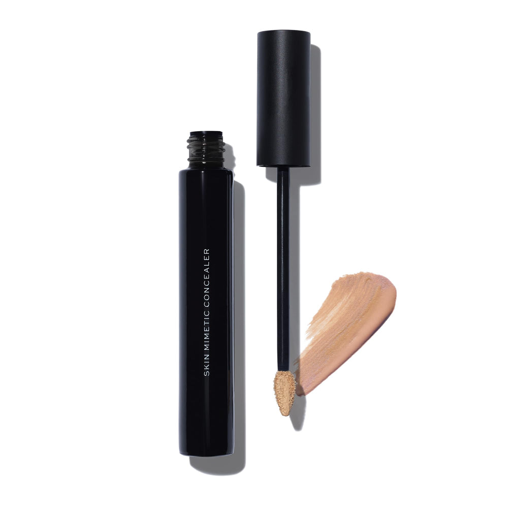 MAKE Beauty Skin Mimetic Concealer packaging close-up highlights vegan formula for natural coverage