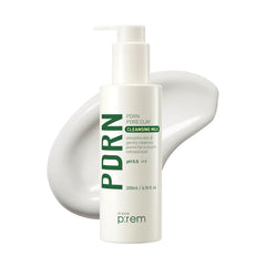 MAKEP:REM PDRN pore clay cleansing milk bottle showcases gentle cleansing for sensitive skin.
