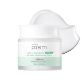 MAKEP:REM Safe Me Relief Moisture Cream bottle shows minimalist packaging for gentle daily hydration