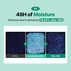 MAKEP:REM Safe Me Relief Moisture Cream texture on skin emphasizes quick absorption without stickiness