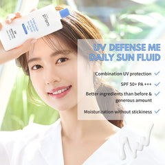 Makeprem Defense Me Sun Fluid pourable texture enabling quick application