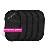 MakeUp Eraser Mini PRO 5-pack cover shows chic black packaging for easy makeup removal.