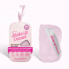 MakeUp Eraser Mini PRO water-activated fibers remove makeup with water only.