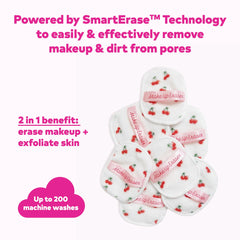 Close-up of MakeUp Eraser water-activated fibers for makeup removal