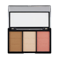 Makeup Revolution contour bronze powder adds warmth for natural, sun-kissed cheeks.