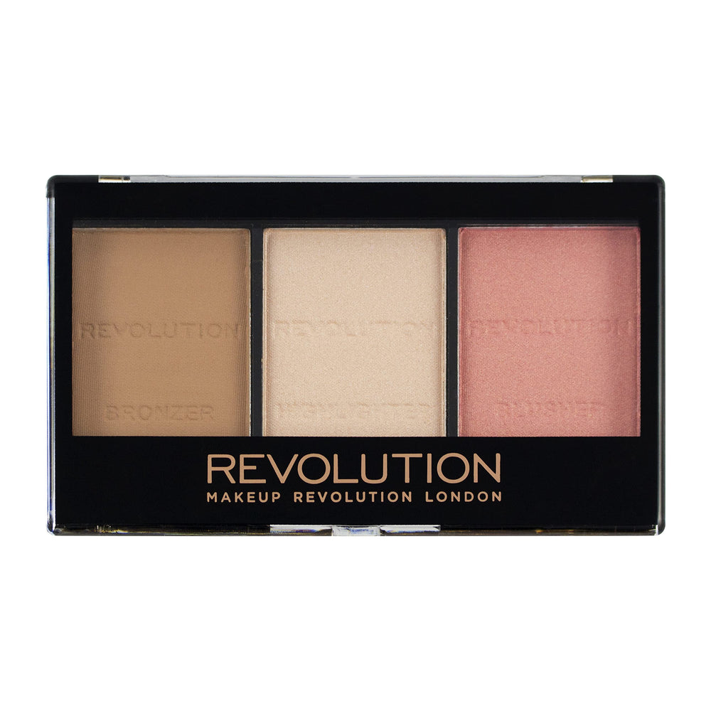 Makeup Revolution Ultra Sculpt Contour Kit compact open showing contour trio for defined features.