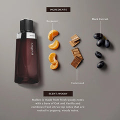 Malbec Classic EDT top-notes citrus highlight a bright, refreshing opening