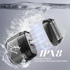 MALEGEBAZ shaver LED display showing battery status for quick checks