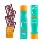Malibu C Hydrate Color Wellness Shampoo bottle shows color safe hydration for vibrant color