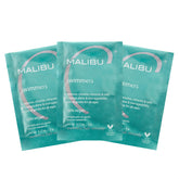 Malibu C Swimmers Wellness Remedy packets shown, convenient for quick poolside detox and detangling.
