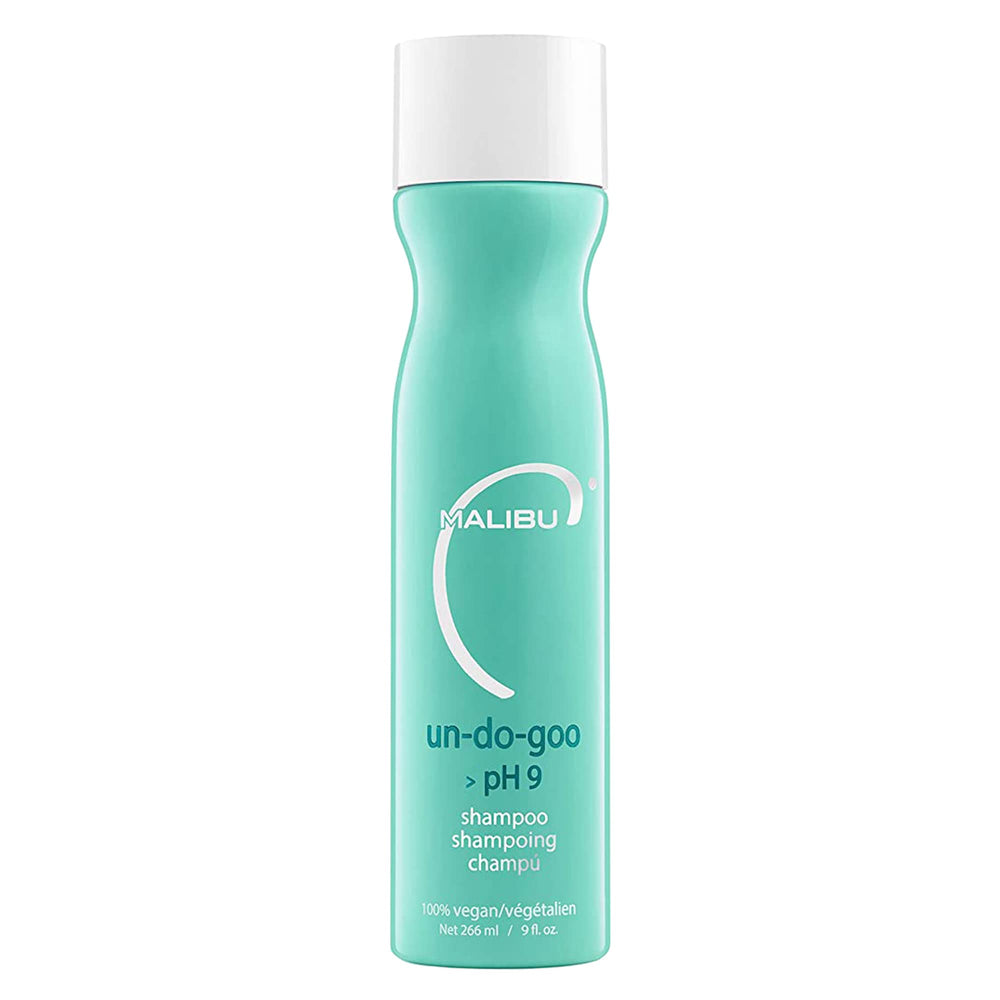 Malibu C Un-Do-Goo Clarifying Shampoo bottle cleanses residue while preserving color-treated hair shine
