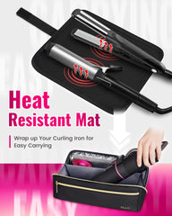 Mancro heat-resistant mat keeps hot tools safe and protected.