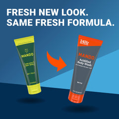 Mando Acidified Body Wash Mt Fuji bottle highlights all-day freshness.
