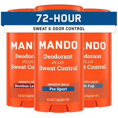 Mando Bourbon Leather stick provides long-lasting odor control for daily wear.