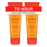 Mando Bourbon Leather invisible cream tube front for portable odor control