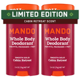 Mando Cabin Retreat deodorant stick front view for all-day freshness.