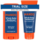 Mando cream tube travel size shows convenient invisible deodorant for on-the-go freshness