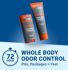 Mando odor-control science highlight with 72-hour protection claim.