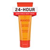Mando Odor Shield Bourbon Leather bottle promises long-lasting odor control.