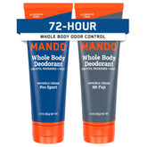 Mando Pro Sport tube closeup showing discreet, long-lasting odor protection.