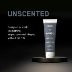 Mando invisible-cream texture spreads smoothly, no visible residue.