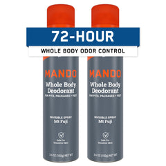 Mando Mt Fuji deodorant pack front view showing dual cans for all-day freshness