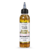 The Mane Attraction extra-strength rosemary fenugreek oil bottle pour for targeted scalp nourishment.