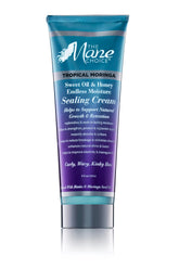The Mane Choice sealing cream jar with Tropical Moringa and Honey for lasting moisture