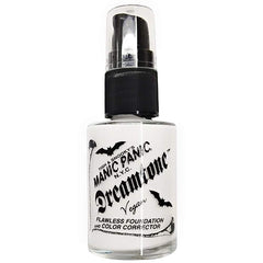 MANIC PANIC Dreamtone Foundation white base swatch showing even gothic skin tone.