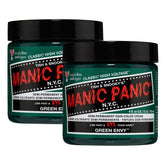 MANIC PANIC Green Envy bottle showing vibrant emerald green shade for bold at-home color.