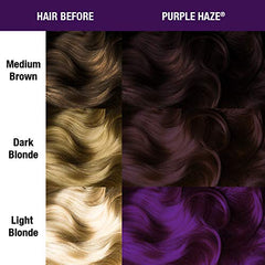 MANIC PANIC Purple Haze before-after example of color intensity