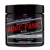 MANIC PANIC Purple Haze bottle showing warm dark purple shade for bold color