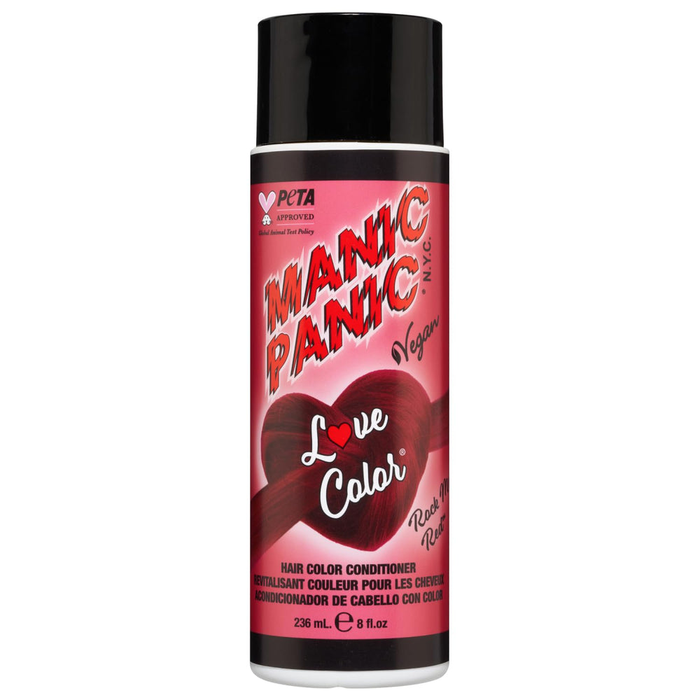 MANIC PANIC Rock Me Red bottle pour for vibrant color refresh