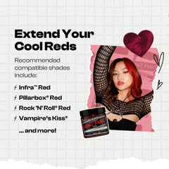 MANIC PANIC Rock Me Red wet hair application demonstrates easy at-home use