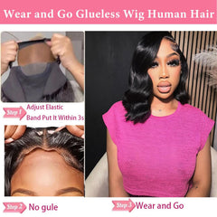 Manorshen glueless bob wig adjustable-cap ensures secure fit