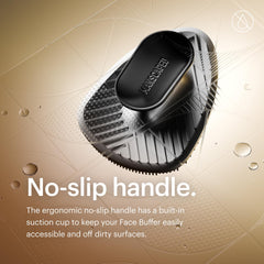 MANSCAPED The Face Buffer built-in suction cup keeps it off dirty surfaces