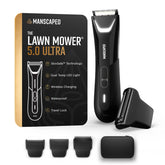 MANSCAPED Lawn Mower 5.0 Ultra trimmer head close-up for precise skin-safe grooming