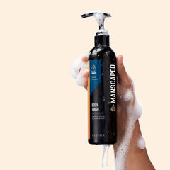 MANSCAPED Persevere body wash foam-lather close-up for rich, refreshing suds