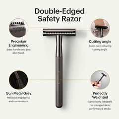 MANSCAPED The Plow 2.0 brass handle detail showcases premium build for steady grip.