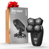 MANSCAPED The Dome Shaver Plus close-up shows precise head shaving with four blades