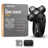MANSCAPED The Dome Shaver Pro front view showing balanced ergonomic design for bald grooming