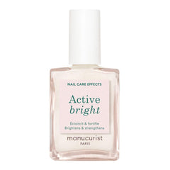 Manucurist Active Bright application shows natural whitening and nail strengthening.