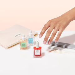 Manucurist Active Glow Raspberry applies a fast-dry rosy finish for peachy shine.