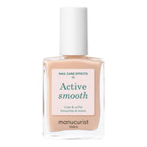 Manucurist Active Smooth 01 close-up nails with smooth beige finish for ridge reduction